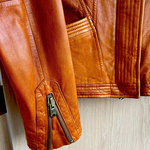 7 For All Mankind Leather Jacket S - Picture 3 of 6